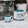 Ceramic Espresso Mugs - Set of 2  (Orca Family)