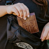 Leather Embossed Wallet - Spirit Wolf