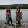 Multi-Use Fleece Cape - Salish Weaving - Spirit of the Sky