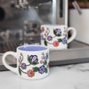 Ceramic Espresso Mugs - Set of 2 (Ojibwe Florals)