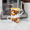 Ceramic Espresso Mugs - Set of 2 (Buffaloes - MashkodeBiizhikina)