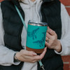 Cork Base Travel Mugs with Handle (16oz) - Humpback Whale