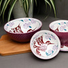 Porcelain Art Bowl (Medium) - Hummingbird (Purple)