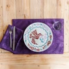 Porcelain Art Dinner Plates (Set of 2) - Hummingbird (Purple)