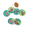 Tinplate Coasters - Assorted set of 4- Purple and Green