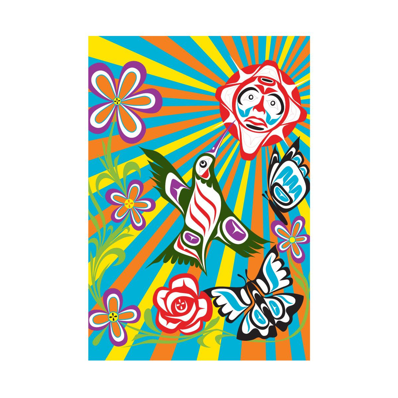 Folding Card Good Morning World Paul Windsor Haisla Heiltsuk Native Northwest Folding Card Good Morning World Paul Windsor Haisla Heiltsuk Native Northwest