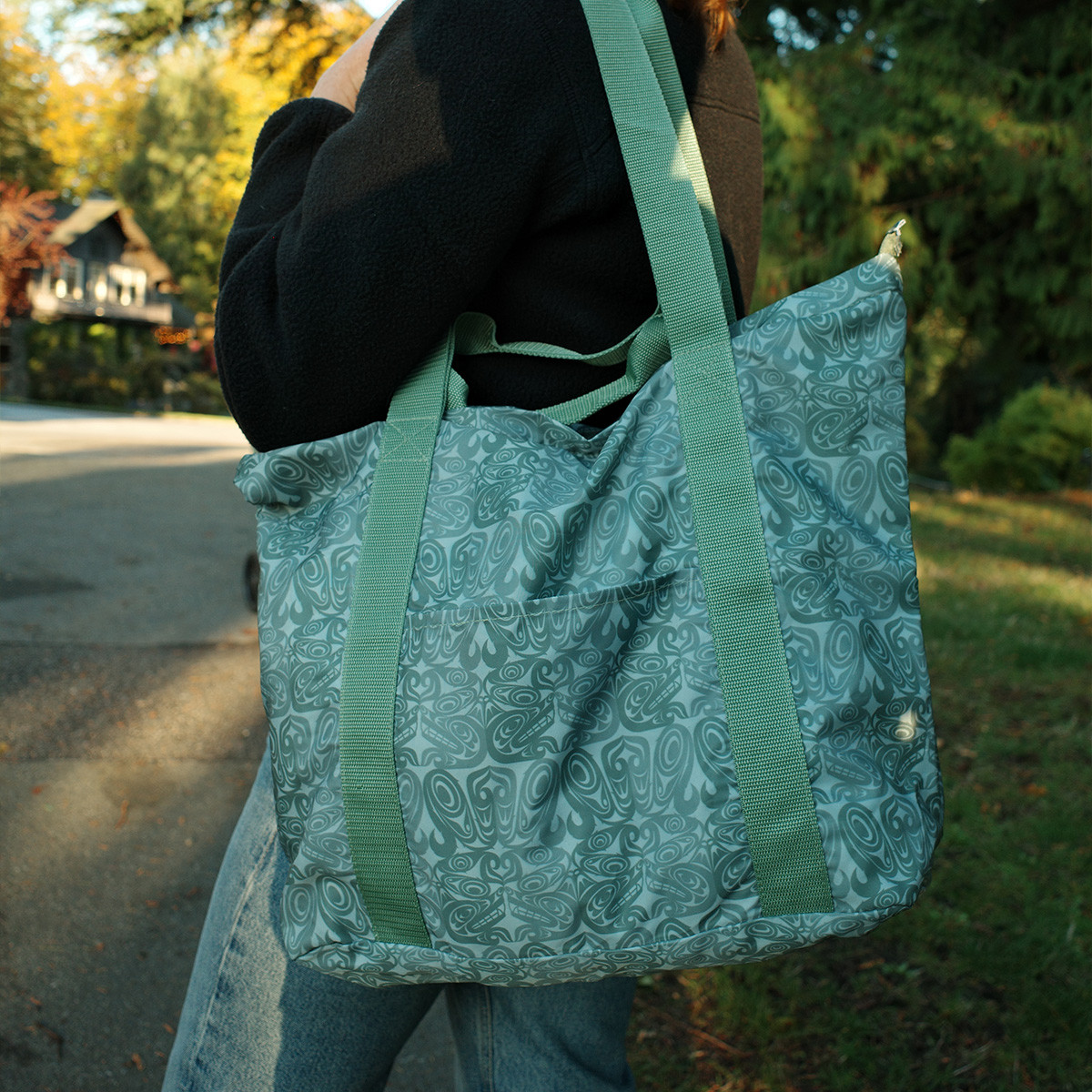 Packable Tote - Urban Wolf, Maynard Johnny Jr., Coast Salish