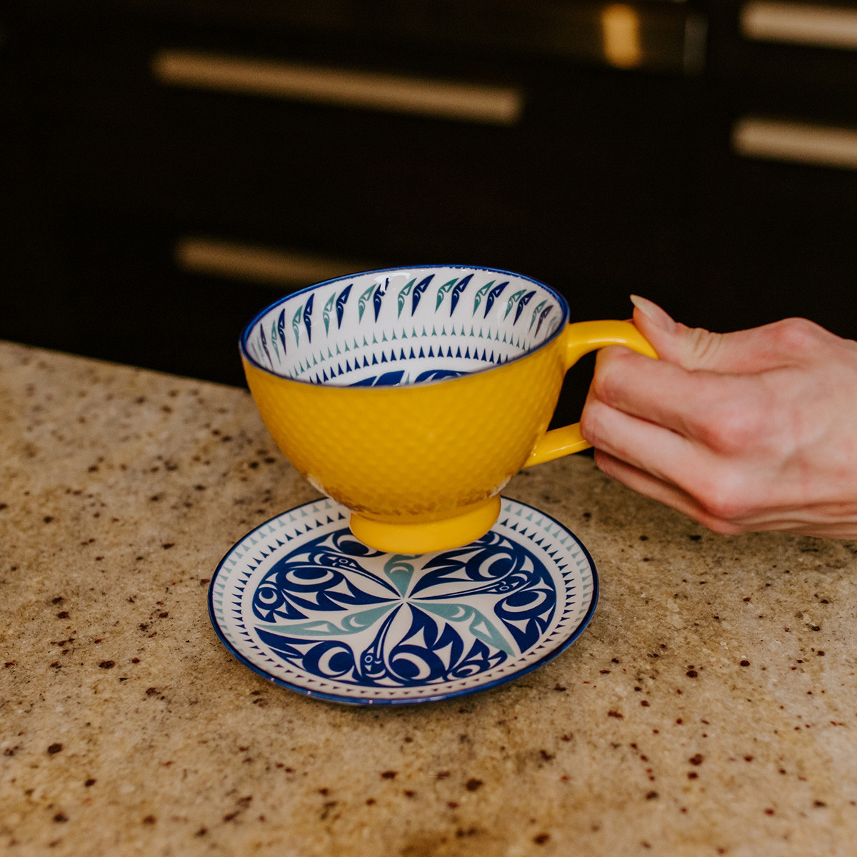 Porcelain Art Mug - Hummingbird, Maynard Johnny, Jr, Coast Salish