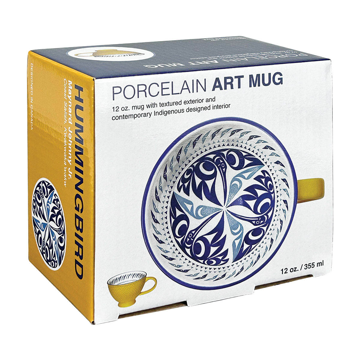 Porcelain Art Mug - Hummingbird, Maynard Johnny, Jr, Coast Salish