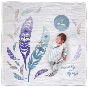 Baby Blanket and Milestone Sets- Feathers
