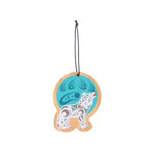 Wood Ornament - Howling Wolf