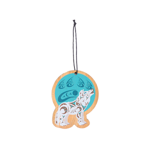 Wood Ornament - Howling Wolf