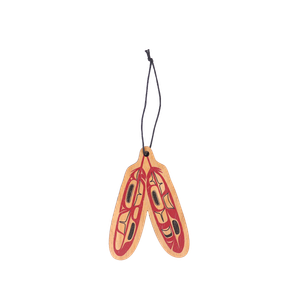 Wood Ornament - Eagle Feathers