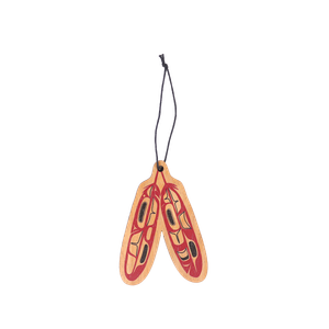Wood Ornament - Eagle Feathers