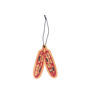 Wood Ornament - Eagle Feathers