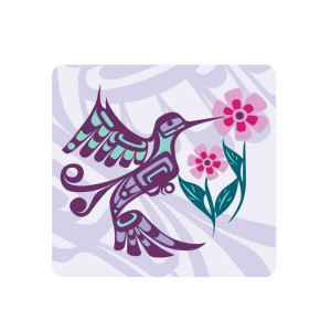 Cork-Backed Coaster - Hummingbird Cork-Backed Coaster - Hummingbird