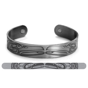 Silver Brushed Copper Bracelet - Raven