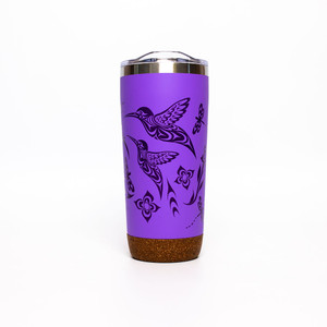 Cork Base Travel Mugs - Hummingbird - 20 oz