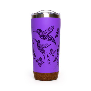 Cork Base Travel Mugs - Hummingbird - 20 oz