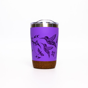 Cork Base Travel Mugs - Hummingbird - 12 oz