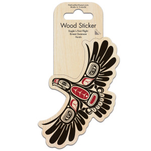 Wood Sticker - Eagle's First Flight