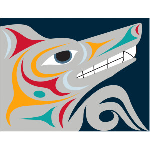 Folding Card - Wolf