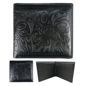 Leather Embossed Wallet - Salish Eagle