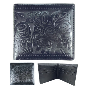 Leather Embossed Wallet - Salish Eagle