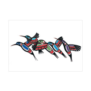Folding Card - Hummingbirds