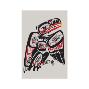 Postcard - Raven (Black/Red)