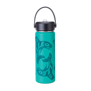 Wide Mouth Insulated Bottles - Raven Fin Killer Whale - 21 oz