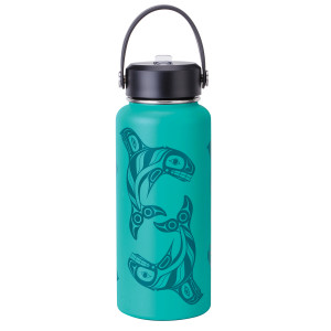 Wide Mouth Insulated Bottles - Raven Fin Killer Whale - 32 oz