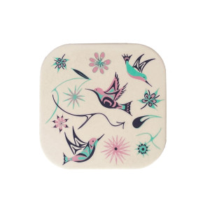 Bamboo Coaster Set - Hummingbirds