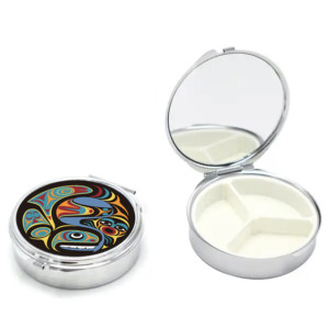 Pill Case with Mirror (Small) - Whale