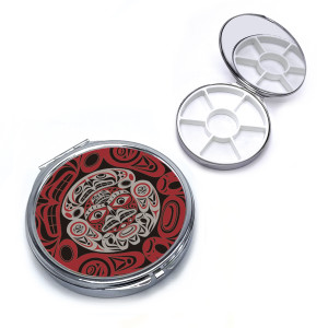 Pill Case with Mirror (Large) - Thunderbird Moon