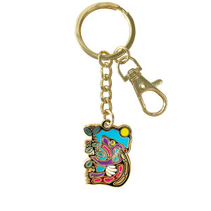 Enamel Keychain - Foraging Bear