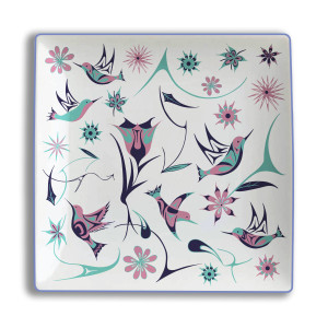 Serving Plate - Hummingbirds