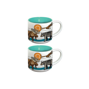 Ceramic Espresso Mugs (Set of 2) - All My Relatives (Indinawemaaganidag)