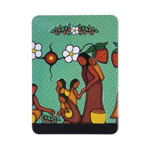 Embossed Metal Magnet - Heart Berry Gatherers