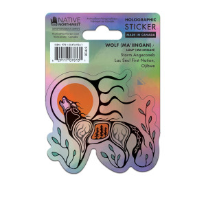 Holographic sticker - Wolf (Ma'iingan)