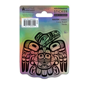 Holographic sticker - Raven