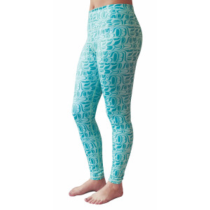 Performance Leggings - Pacific Formline (Teal)