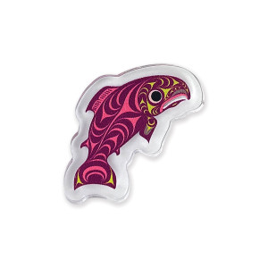 Acrylic Pin - Salmon