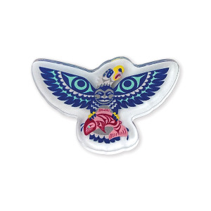 Acrylic Pin - Eagle Salmon