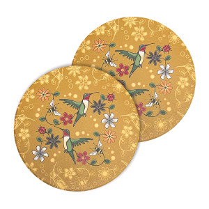 Ceramic Coasters (set of 2) - Hummingbird (Nenookaasi)