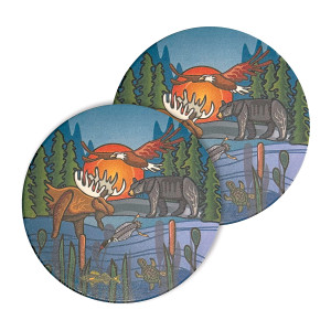 Ceramic Coasters (set of 2) - All My Relatives (Indinawemaaganidag)