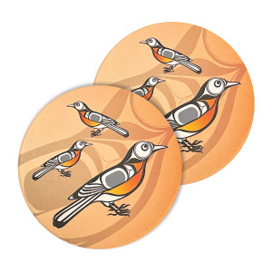 Ceramic Coasters (set of 2) - Robin