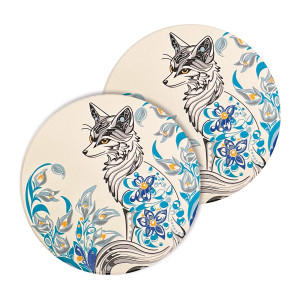 Ceramic Coasters (set of 2) - Foxy