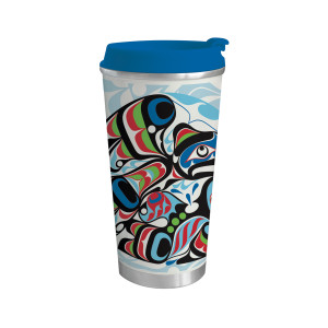 Art Travel Mug (18oz) - Raven and Killer Whale