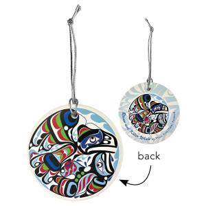 Ceramic Ornament - Raven and Killer Whale